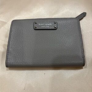 Kate Spade Light Gray Leather Wallet